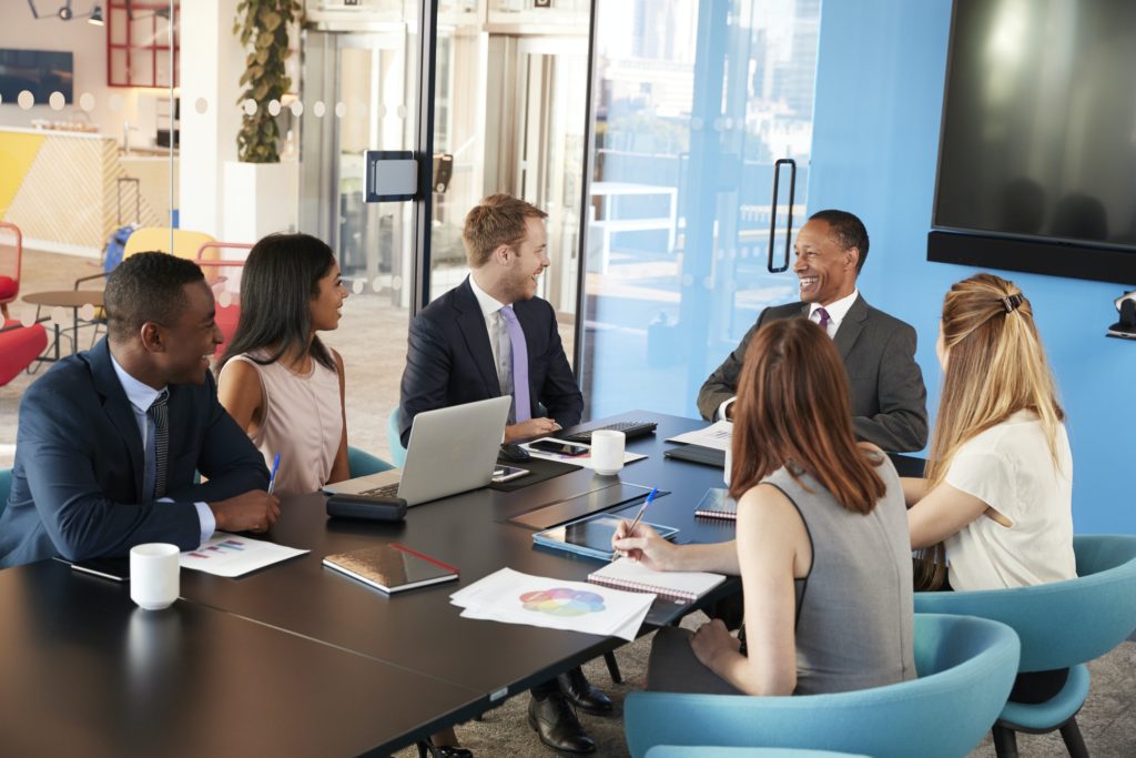 Young professional colleagues at a business meeting