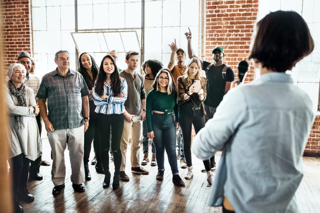 Group of people participating in a seminar