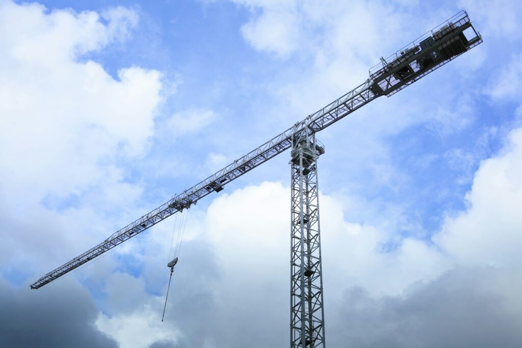 Construction site crane